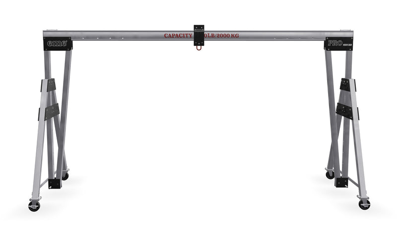 Aluminum Gantry Crane - 15'-0" Beam Length - Adjustable Height - 22,000 lbs Capacity - Easily Moved Equipment