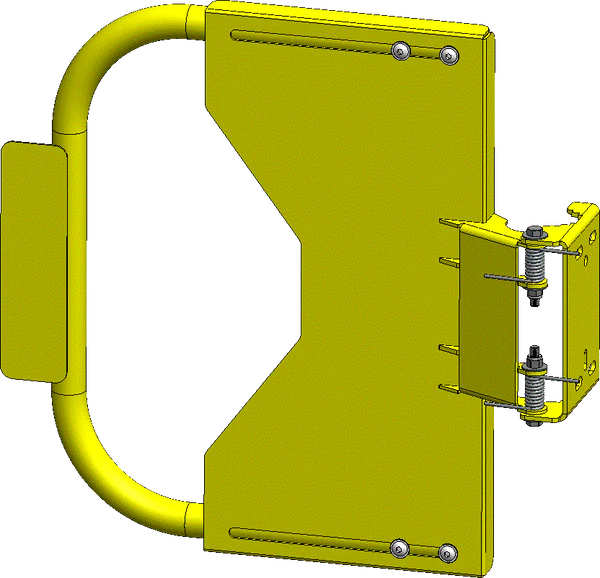 Adjustable Self-Closing Safety Gate - 20.25" to 27" - Safety Yellow - Leading Edge Safety