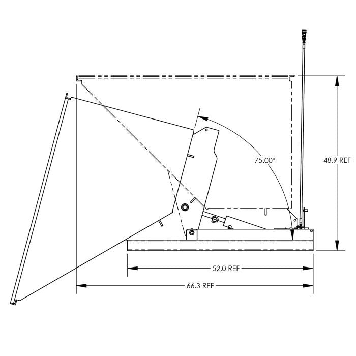 Powered Self-Dumping Hopper Forklift Attachment - 1 Cubic Yard - Steel - Ultra-Heavy Duty - Valley Craft