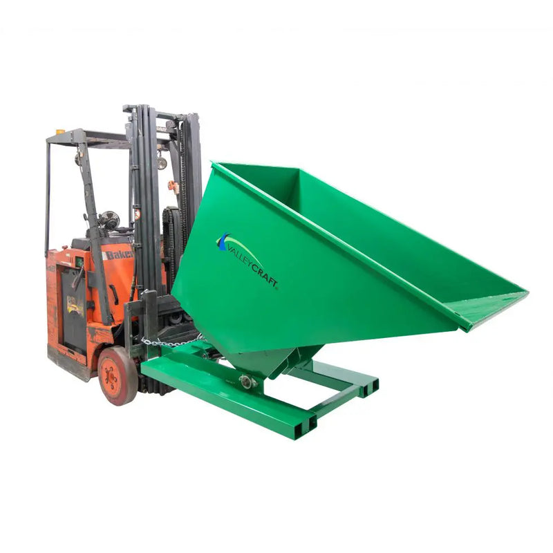 Powered Self-Dumping Hopper Forklift Attachment - 2 Cubic Yard - Steel - Ultra-Heavy Duty - Valley Craft