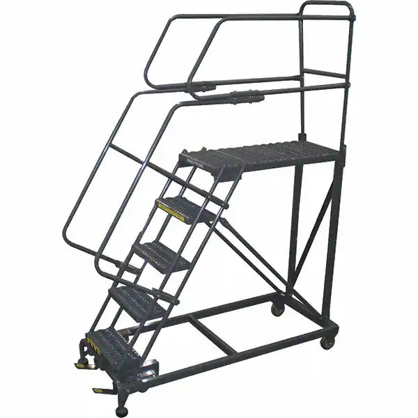 Mobile Work Platform - Heavy Duty - 5 Step, Handrails - Ballymore