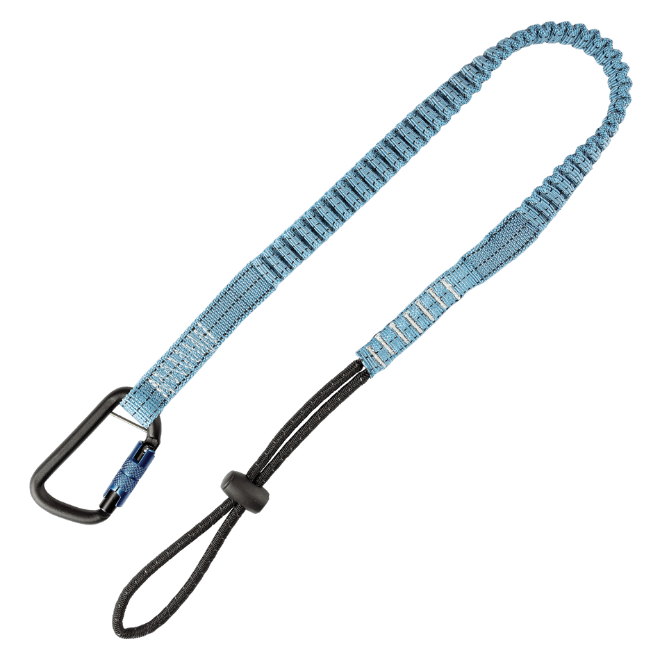 15 lb Tool Tether w/ Choke-on Cinch-Loop & Aluminum Twist-Lock Carabiner