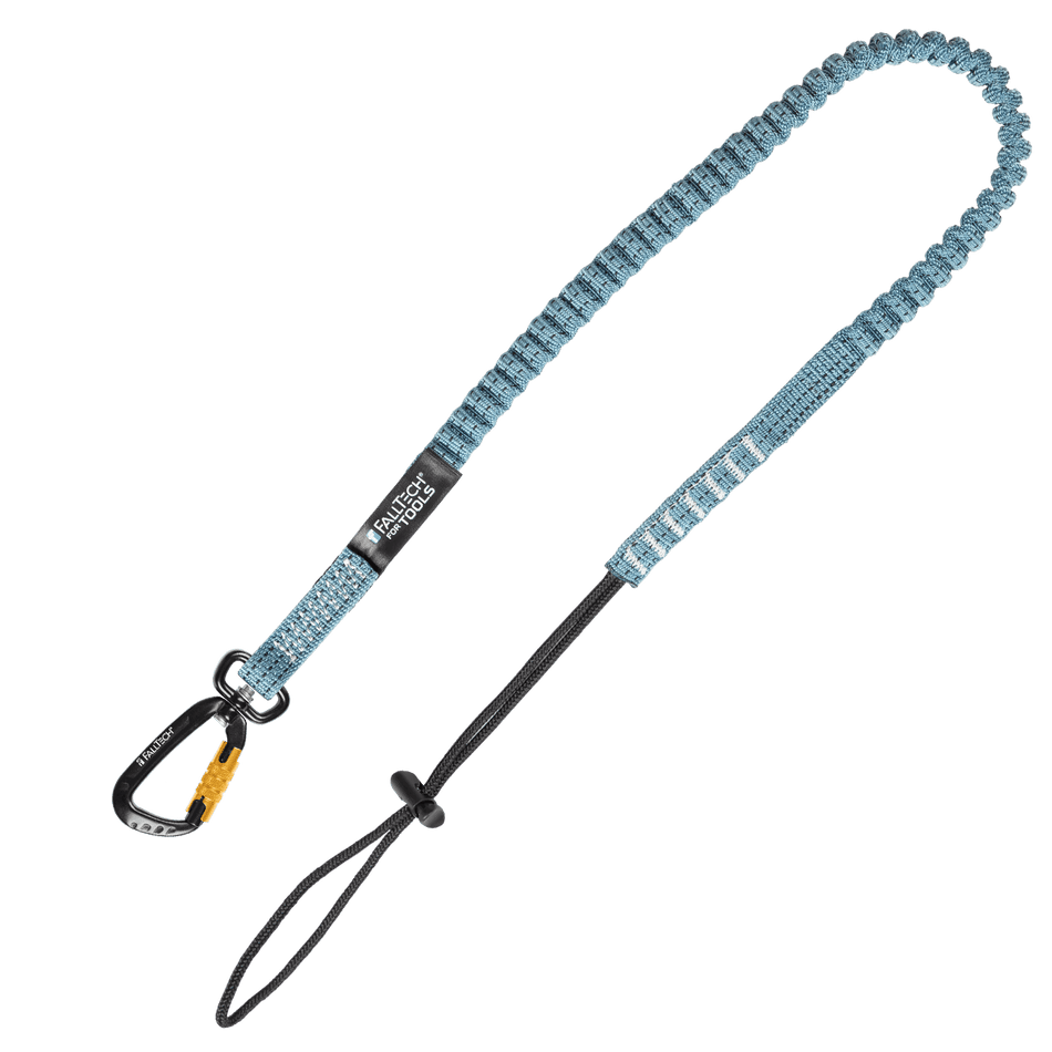 15 lb Premium Tool Tether w/ Choke-on Cinch Loop & Aluminum Swivel Carabiner