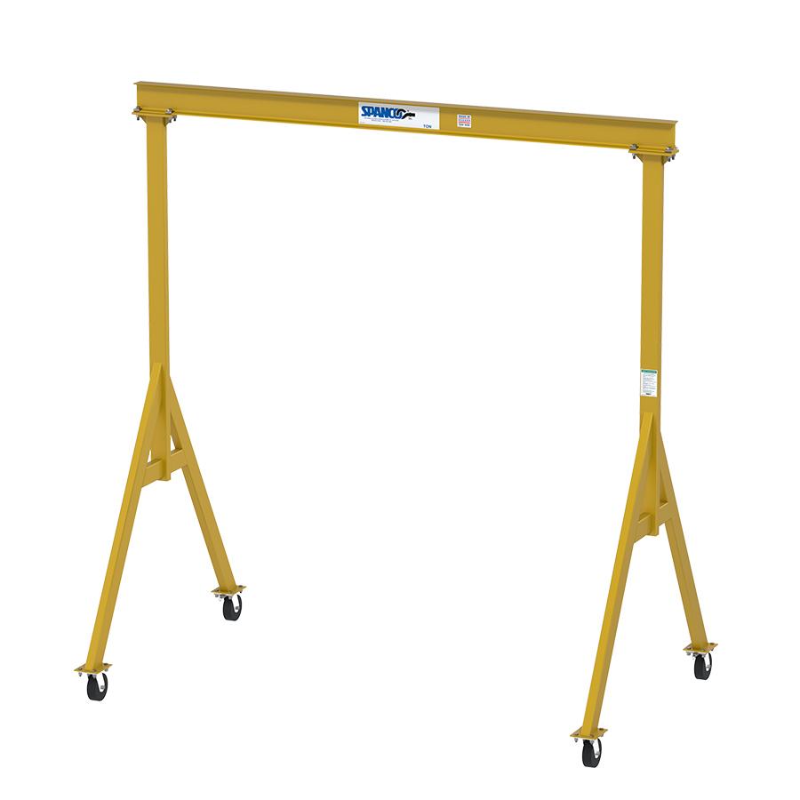 3 ton Steel Gantry Crane, 15'-0" Span, 12'-10" Height Under Beam, Fixed Height