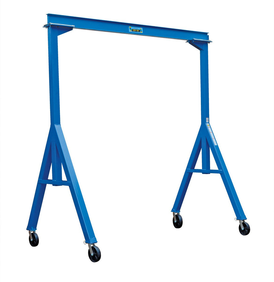 2 ton Steel Gantry Crane, 15'-0" Span, 10'-0" Height Under Beam, Fixed Height