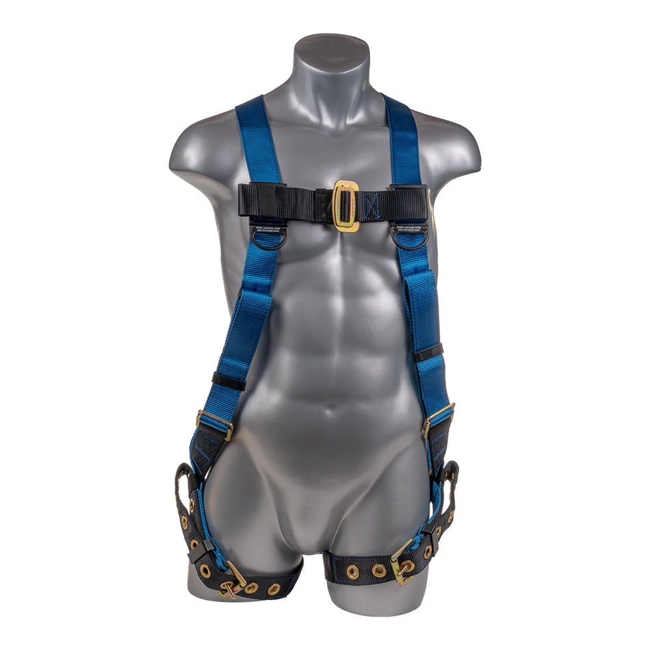 Safety Harness, 5pt., Tongue Buckle Legs, Back D-Ring