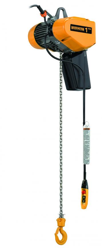 1/4 ton Electric Chain Hoist - Harrington EQ - Two Speed 230/460v Three Phase