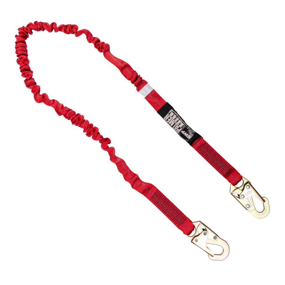 6ft Red Single Leg Lanyard w/ Snap Hook