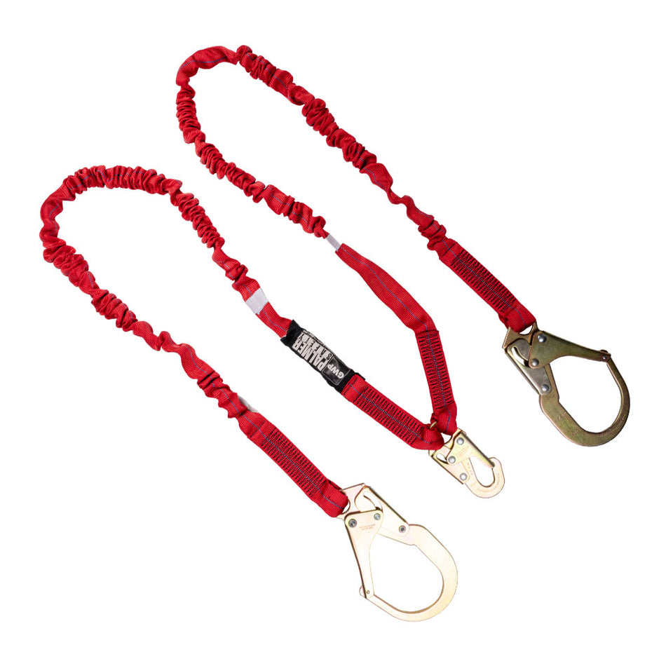 6ft Double Leg Lanyard (Red) w/ Rebar Hooks