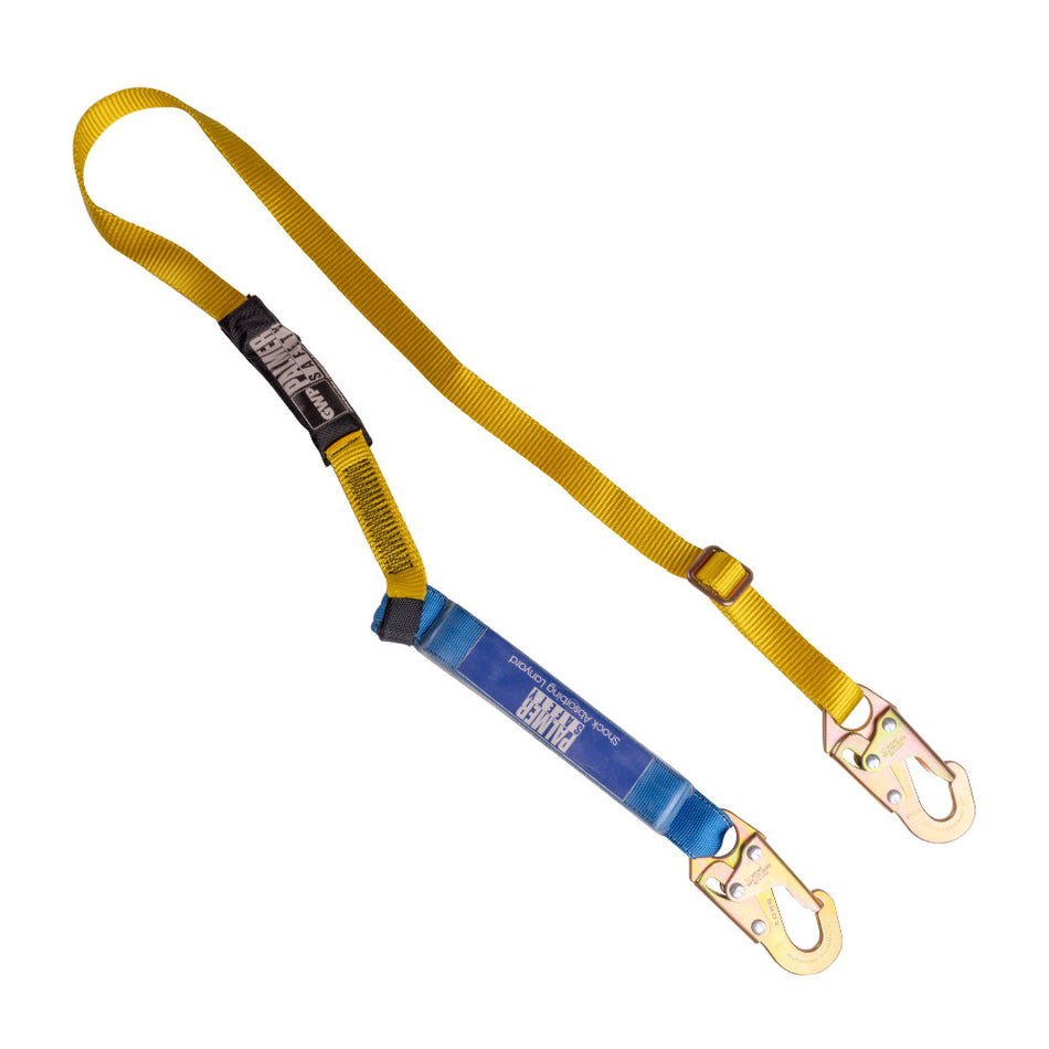 6ft Adjustable Shock Absorbing Lanyard w/ Snaphook