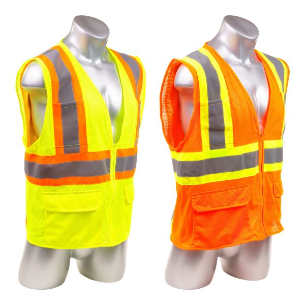 Palmer SV2187FR Two-Tone Vest (6 Pocket Vest) - Pack of 25