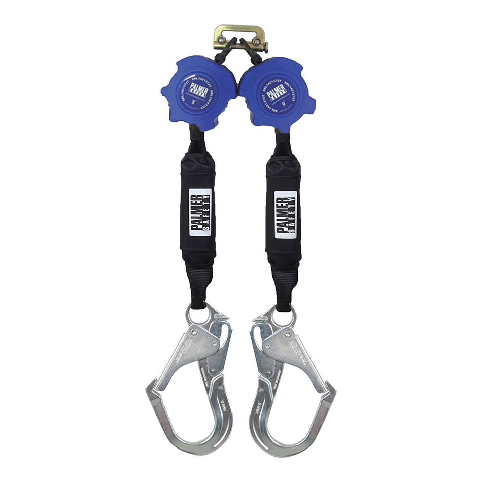 6 ft Twin SRL, Webbing w/ Aluminum Rebar Hooks - Palmer Safety