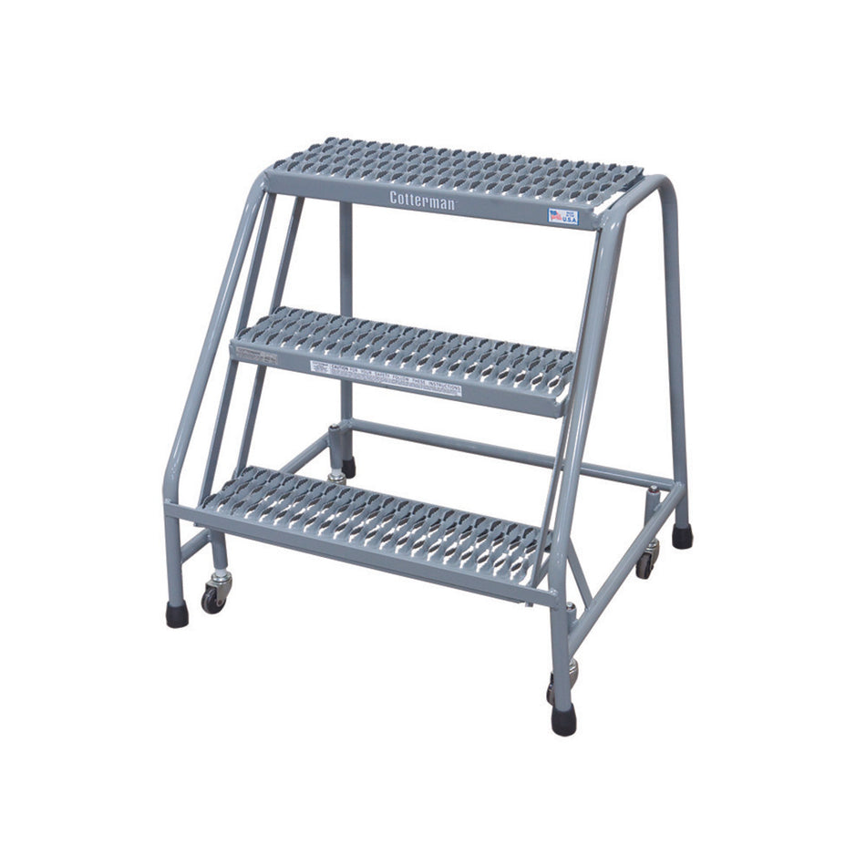 Rolling Ladder - Series 1000 - 3 Step, No Handrails - Cotterman