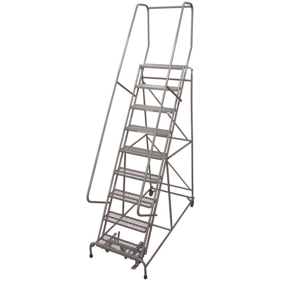 Rolling Ladder - Series 1000 - 9 Step, Handrails - Cotterman