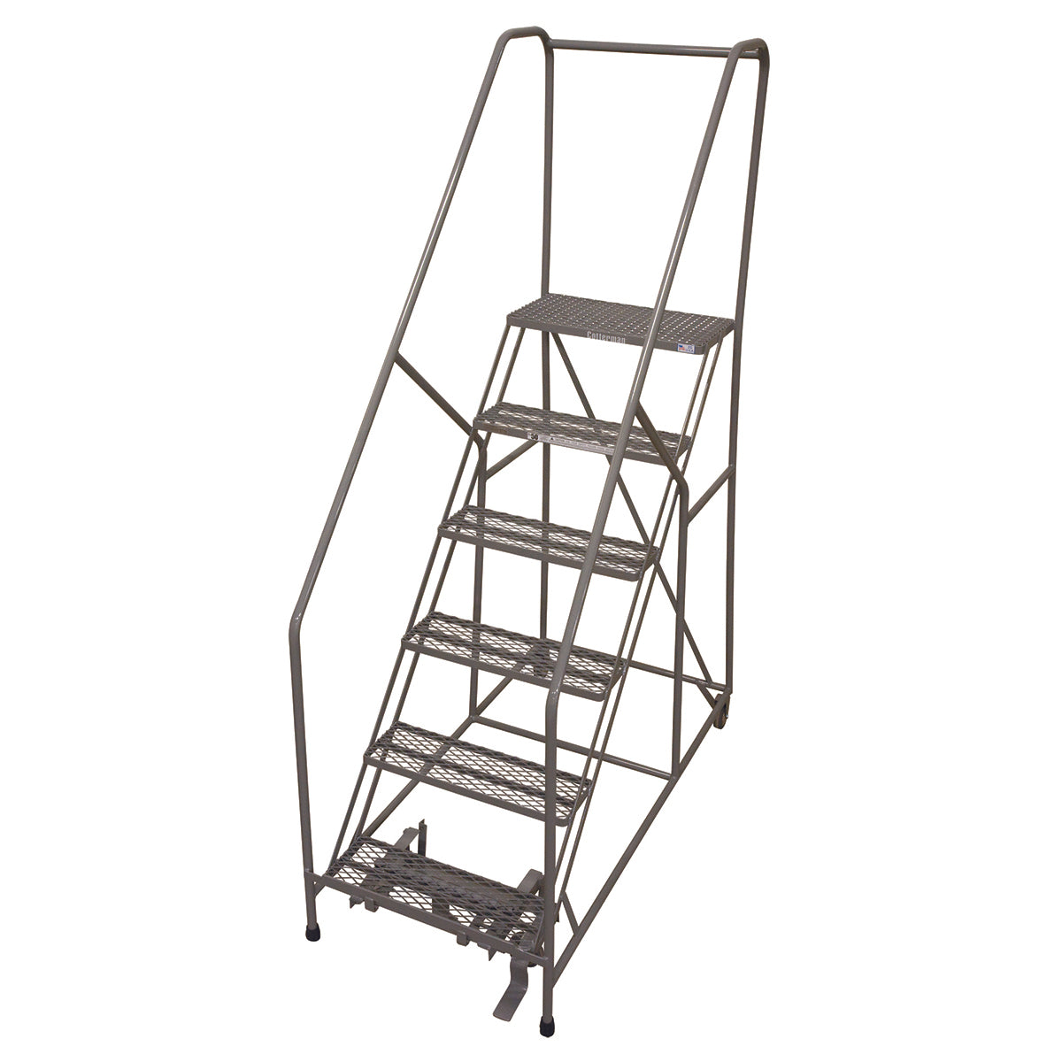 Rolling Ladder - Series 1200 - 6 Step, Handrails - Cotterman ...